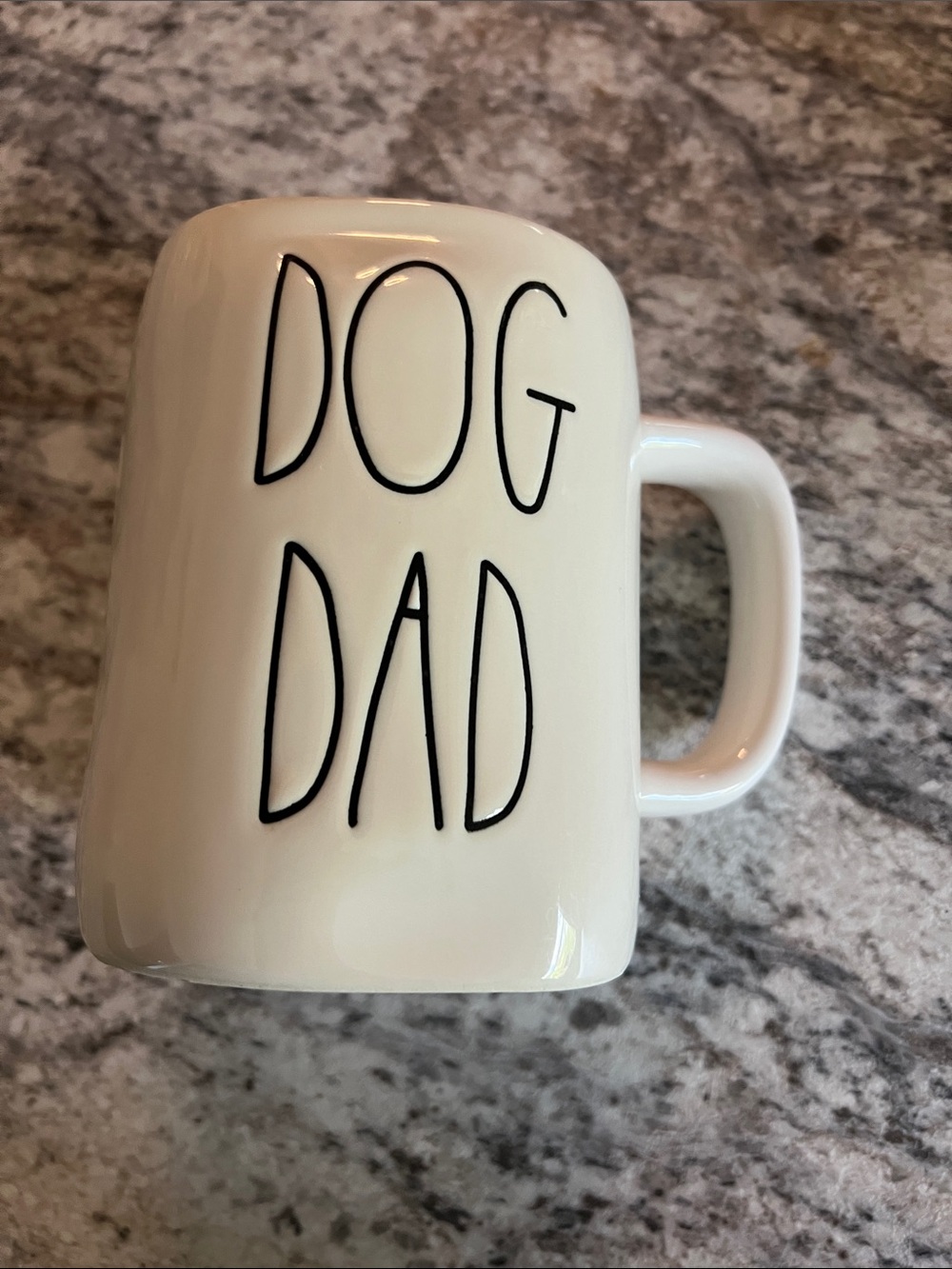 Rae Dunn “Dog Dad” Cream Ceramic Coffee Mug EUC